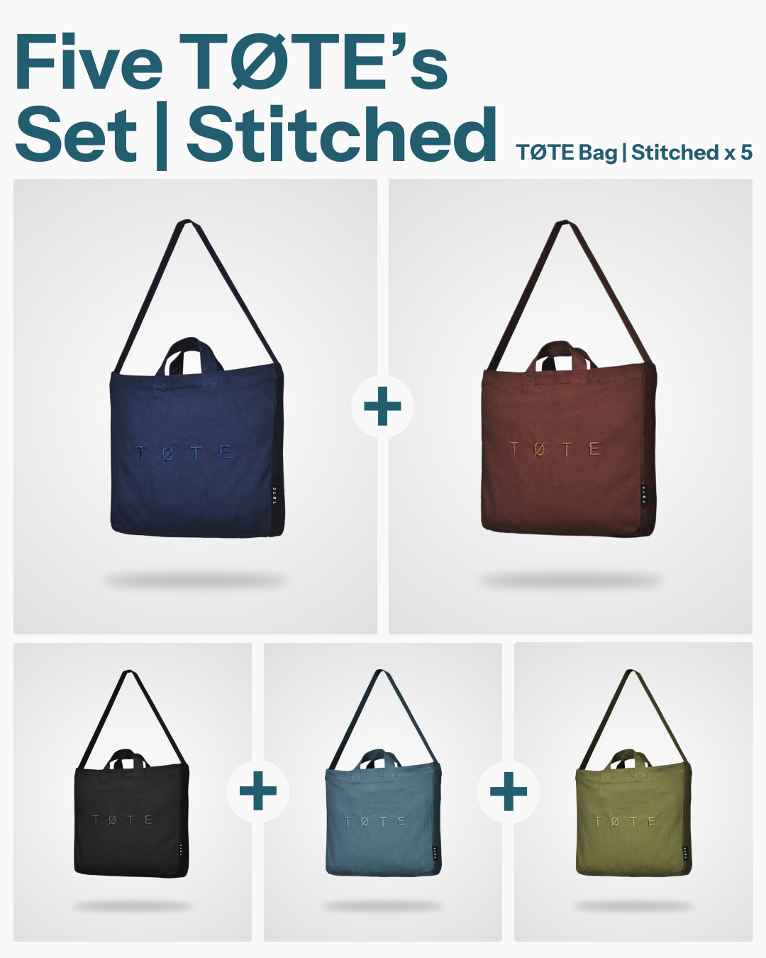 Five TØTEs Set | Stitched